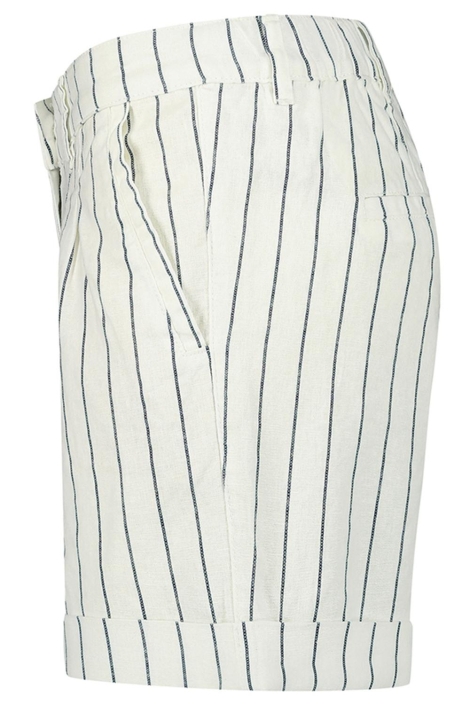 Red Button cleo short cotton linen stripe